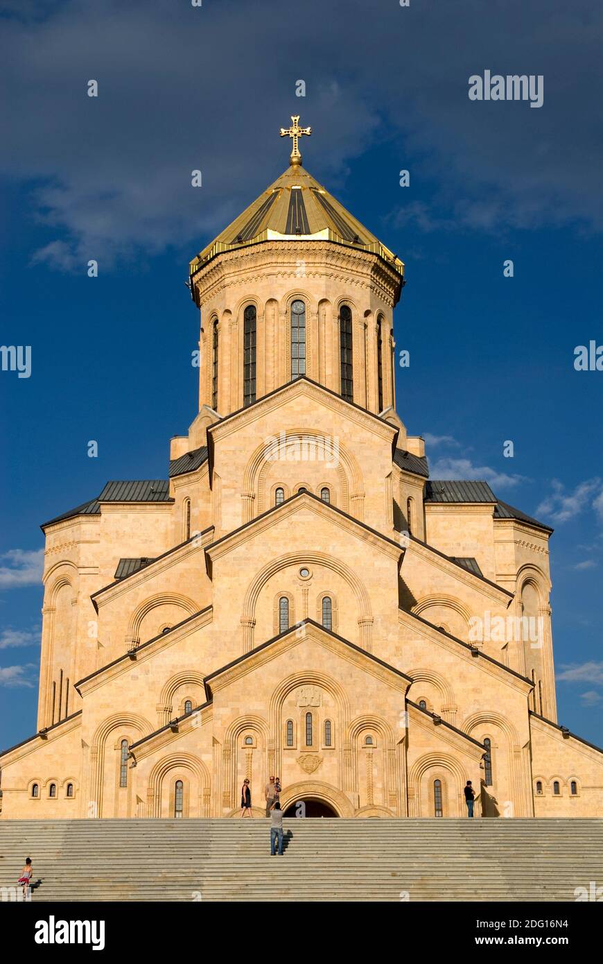 The Tbilisi Holy Trinity Cathedral commonly known as Sameba is the main Georgian Orthodox Christian cathedral, located in Tbilisi, Georgia Stock Photo