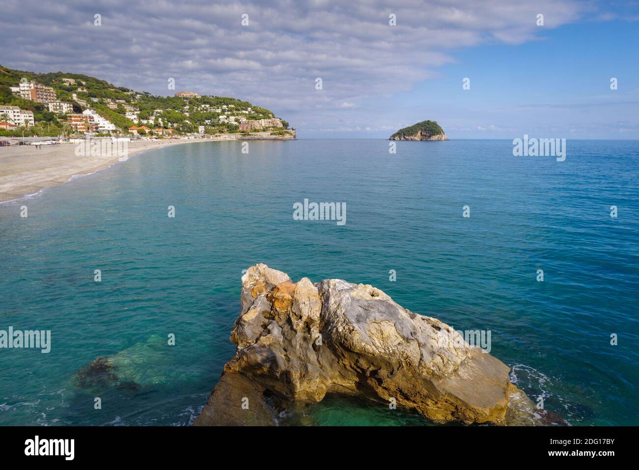 Italian Riviera, Liguria, Rocky coast Stock Photo