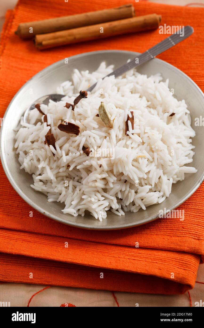 Indian Rice with Spices Stock Photo Alamy