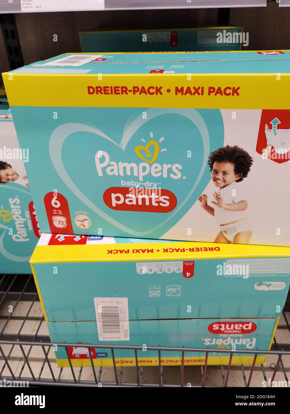 Diapers shelf in supermarket in hi-res stock photography and images - Alamy