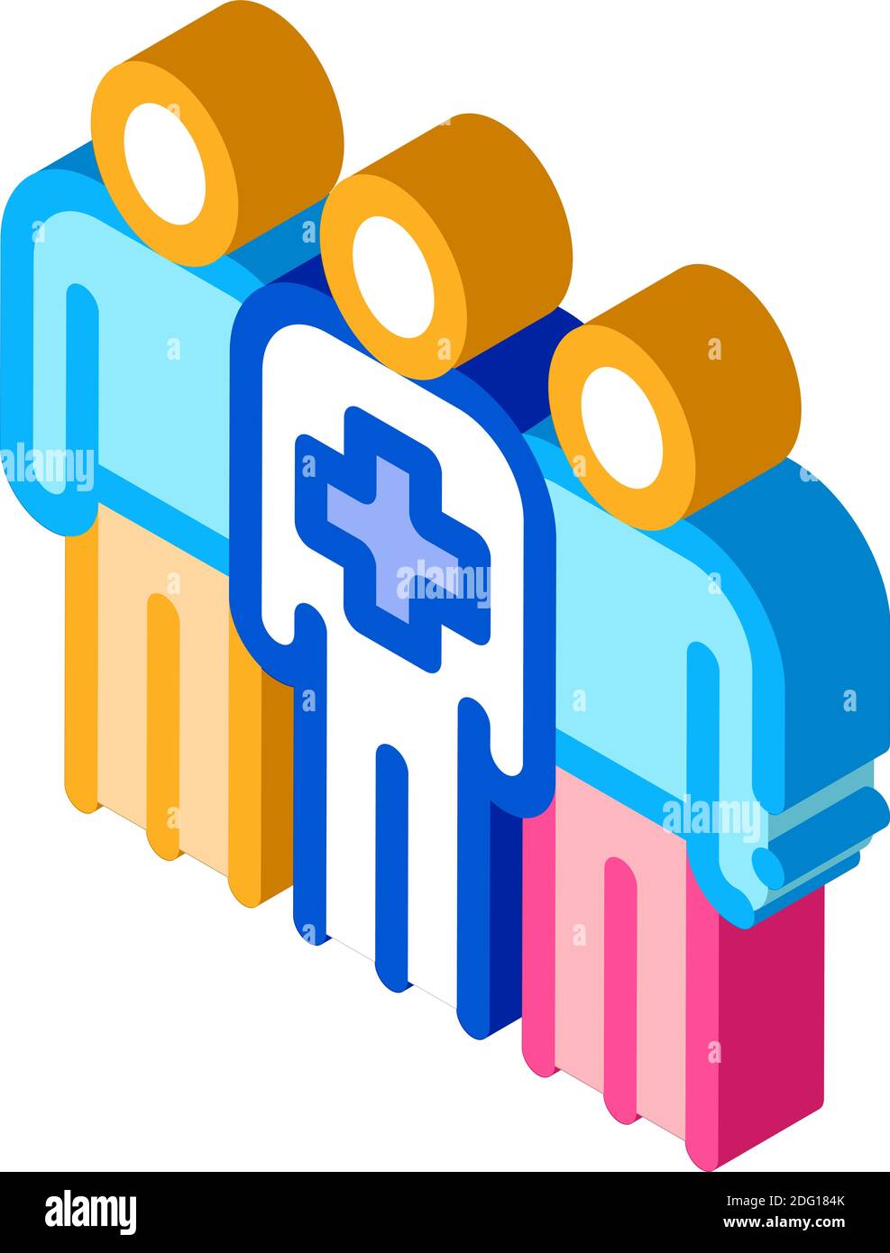 medical staff isometric icon vector illustration color Stock Vector ...