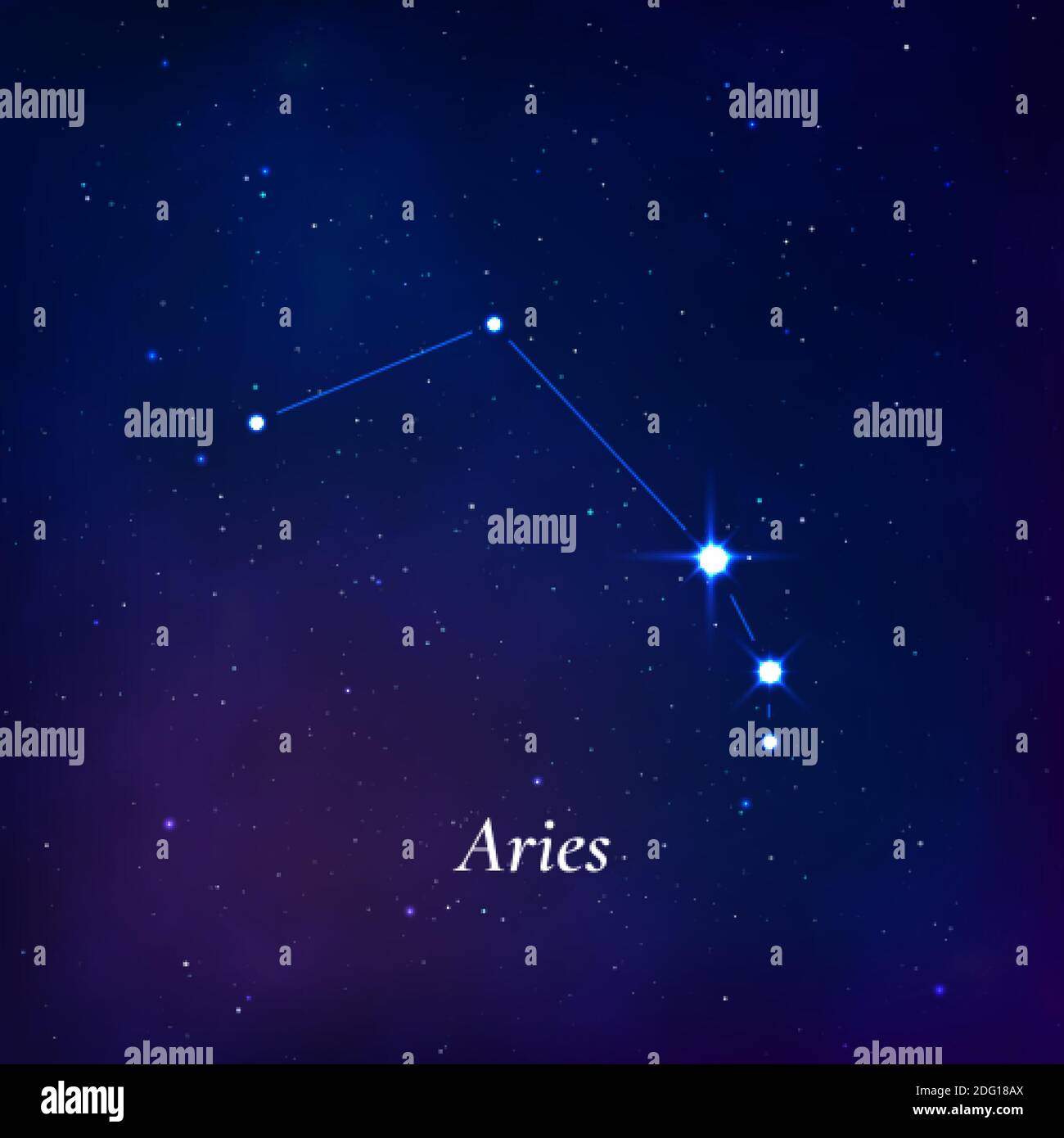 Aries Star Constellation Map
