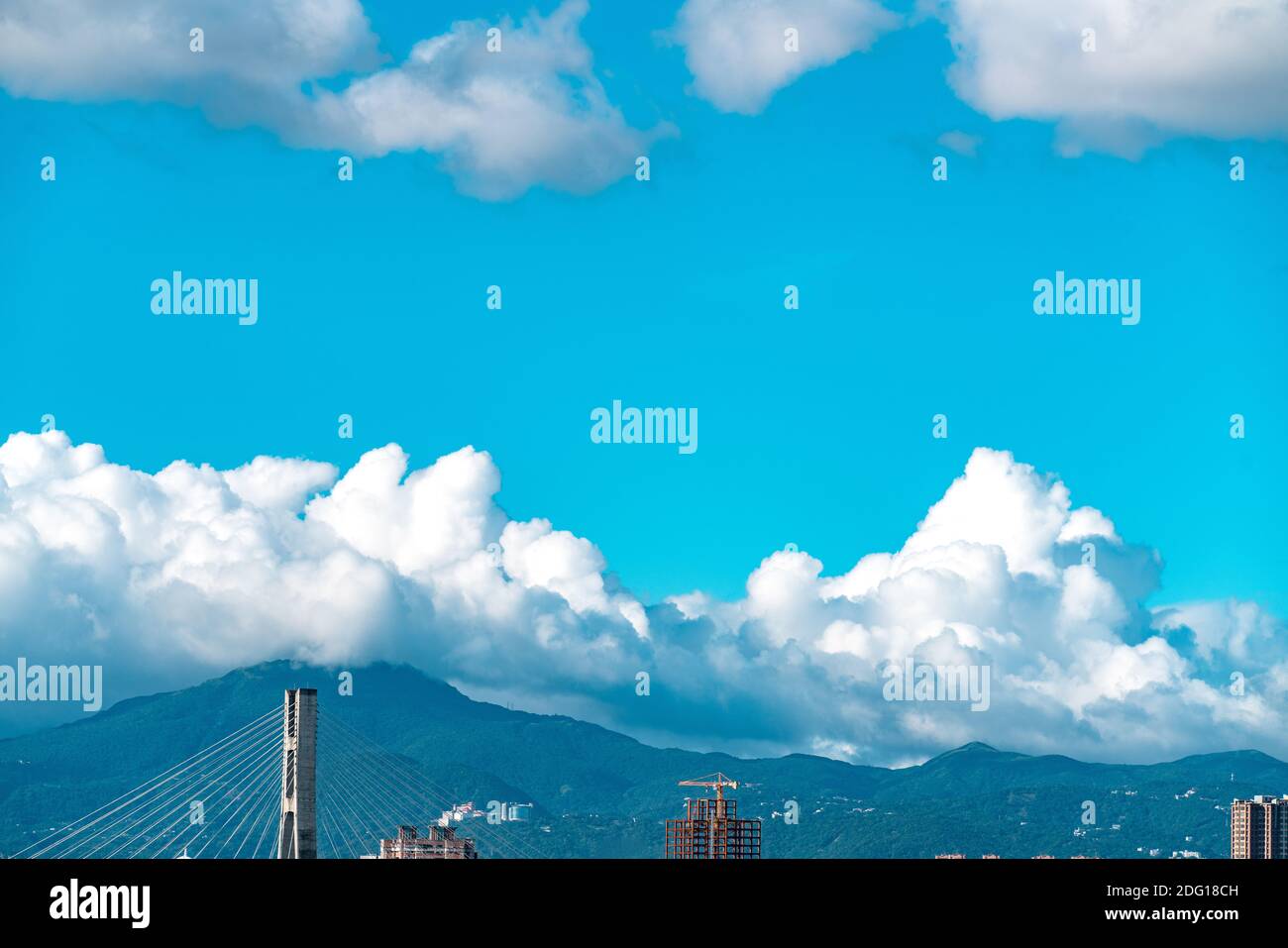 blue sky background with tiny clouds. panorama Stock Photo - Alamy