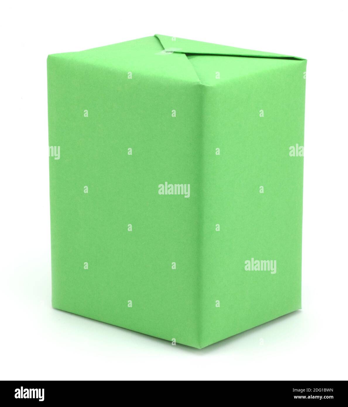 Green gift box Stock Photo - Alamy