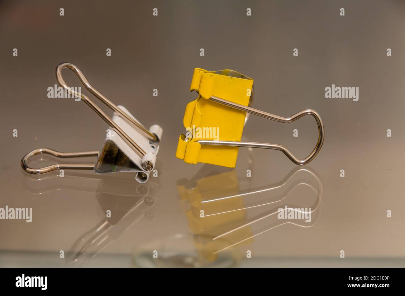 metallic paper clips isolated on white background Stock Photo Alamy