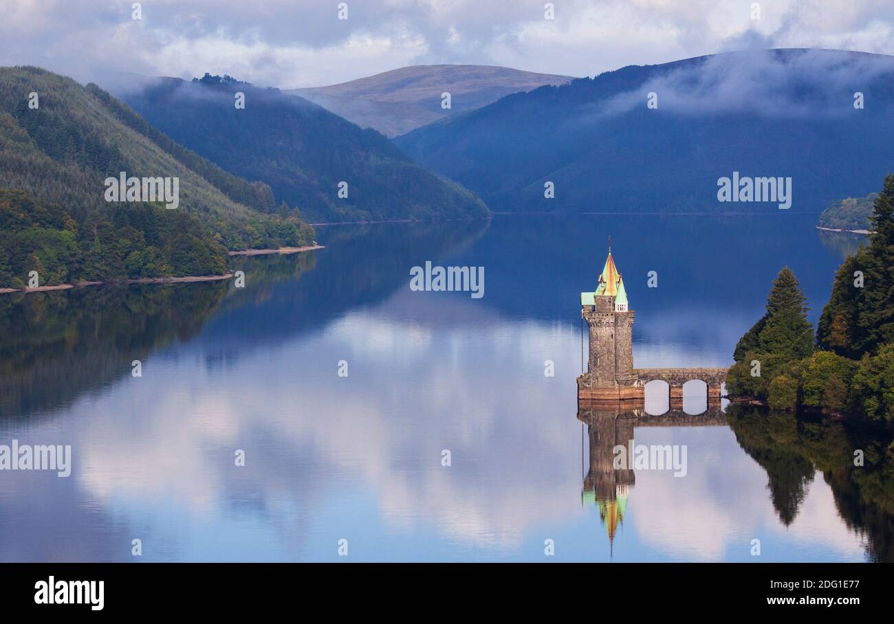 Views across Lake Vyrnwy, a reservoir in Powys, Wales Stock Photo Alamy