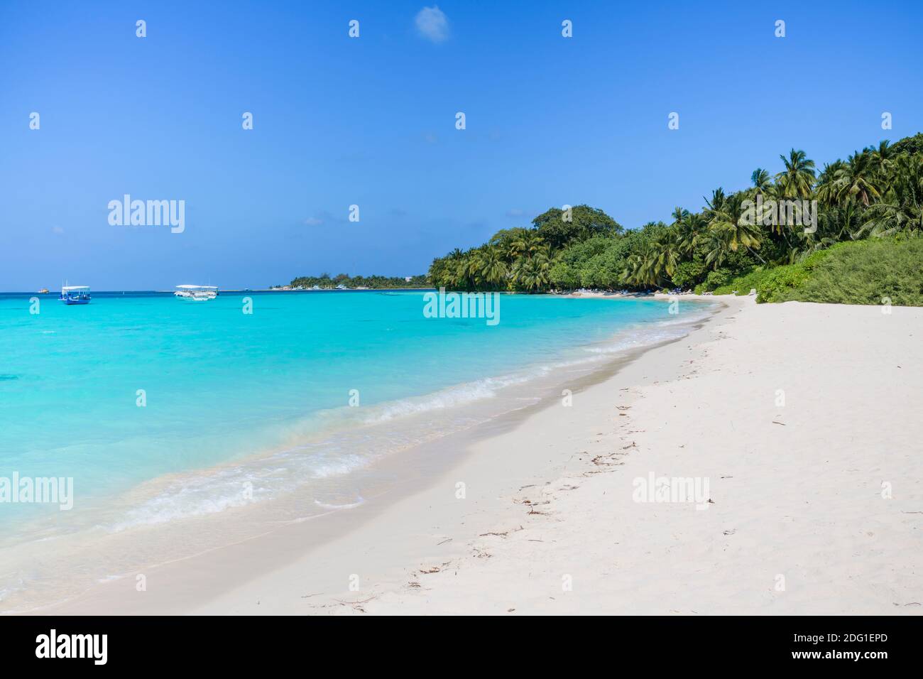 Malediven Strand Urlaub, Maldives Beach Holiday Stock Photo