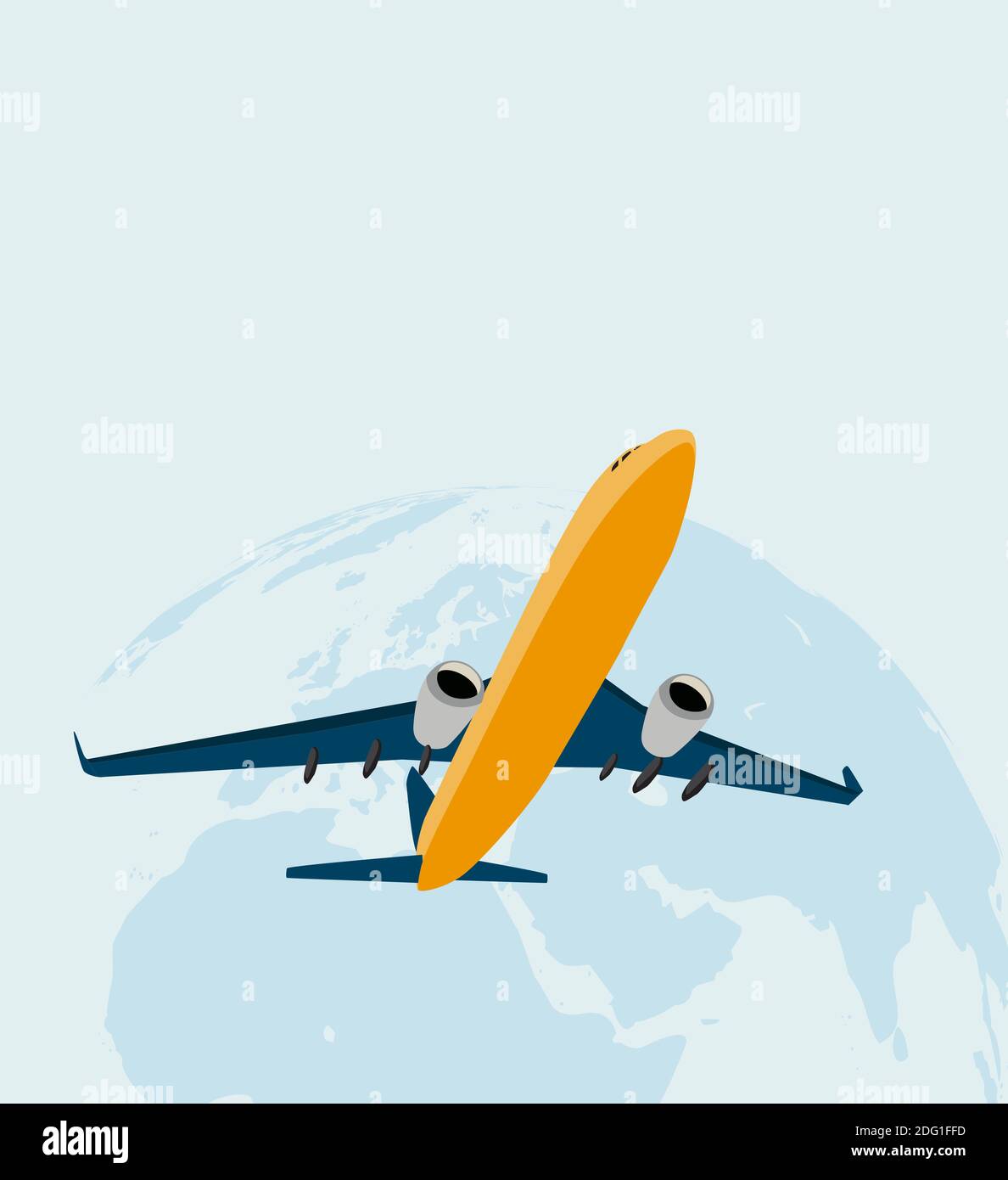 Airplane and Globe Background. Illustration Stock Photo - Alamy
