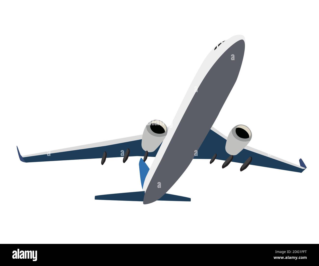 Airplane Icon Isolated on White Background Illustration Stock Photo - Alamy