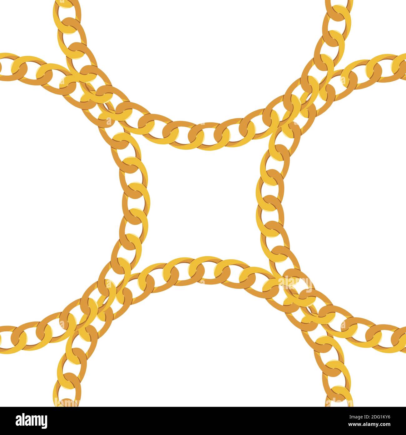 Gold Chain Jewelry Seamless Pattern Background. Illustration Stock ...