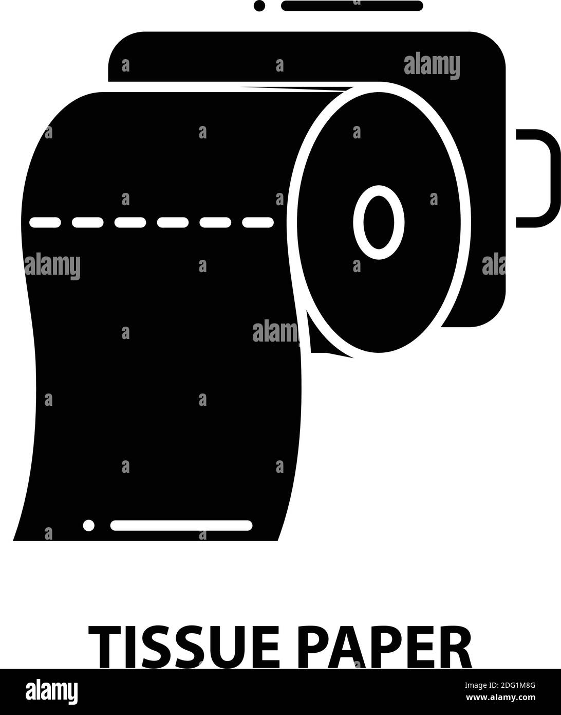 tissue paper symbol icon, black vector sign with editable strokes, concept illustration Stock Vector
