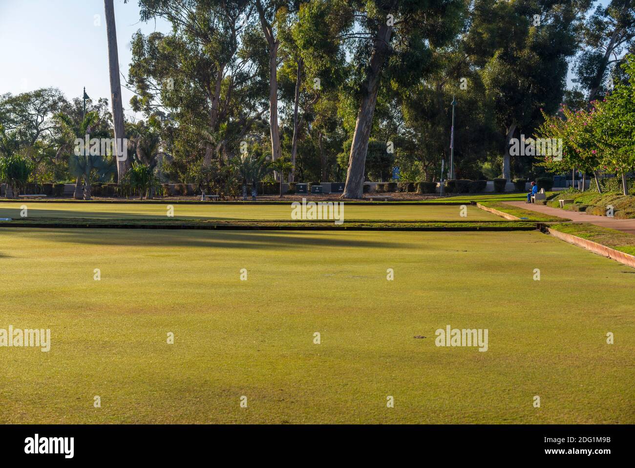 The Lawn Bowling area at Balboa Park. San Diego, CA, USA. Stock Photo