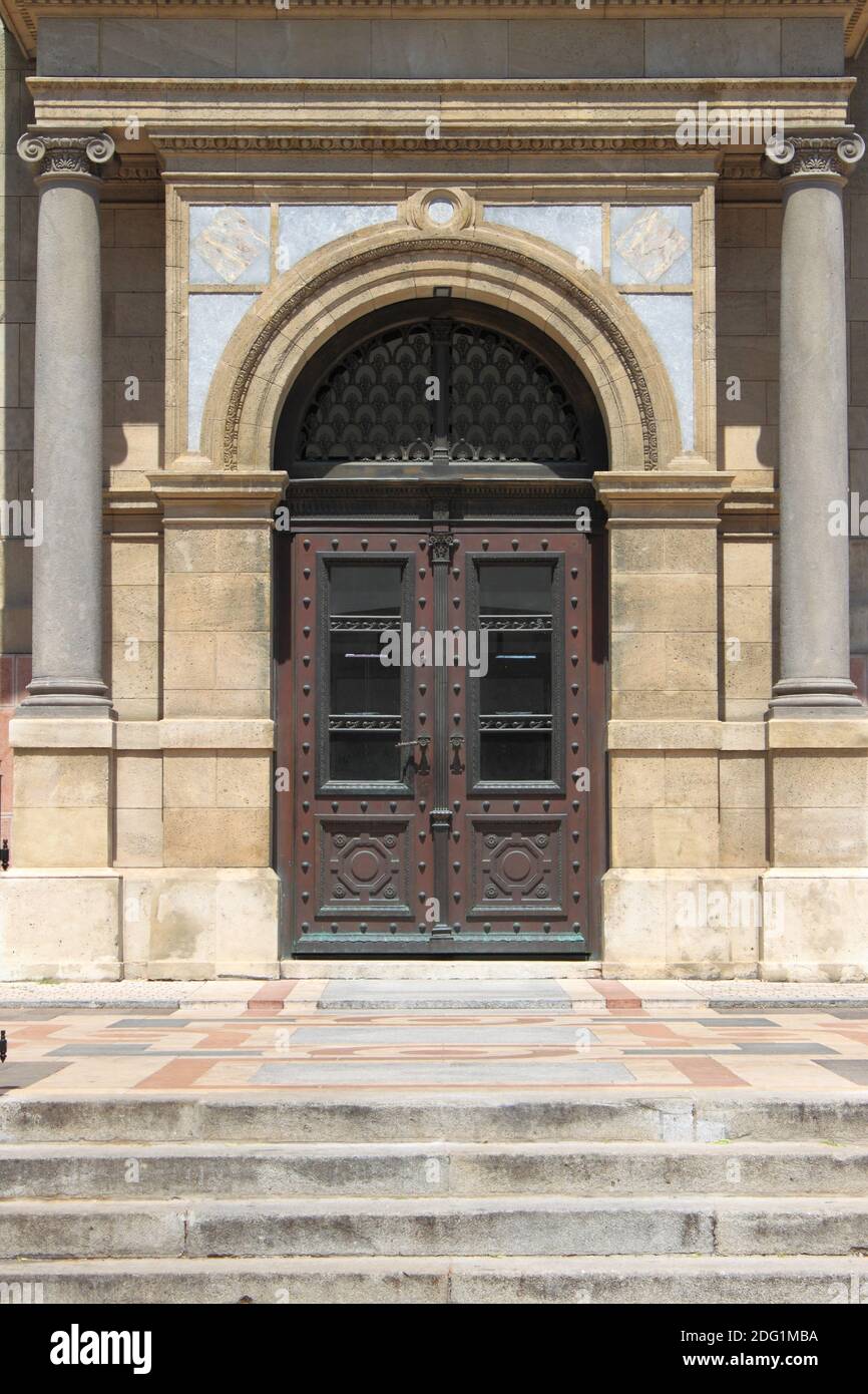 Renaissance door at St. Stephen Basilica in Budape Stock Photo