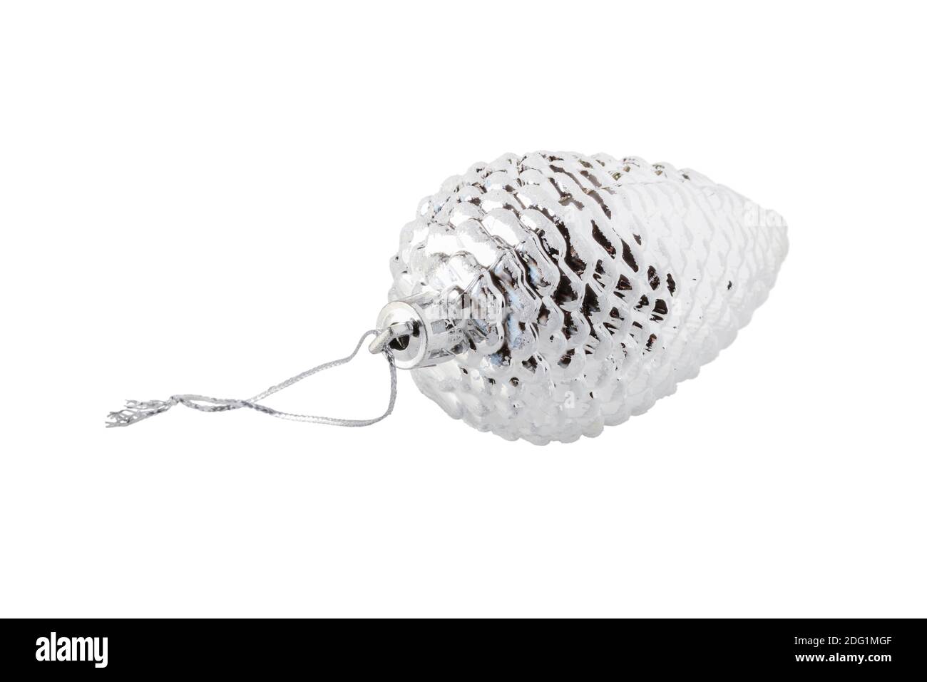 Christmas tree decoration pine cone isolated on white background Stock ...