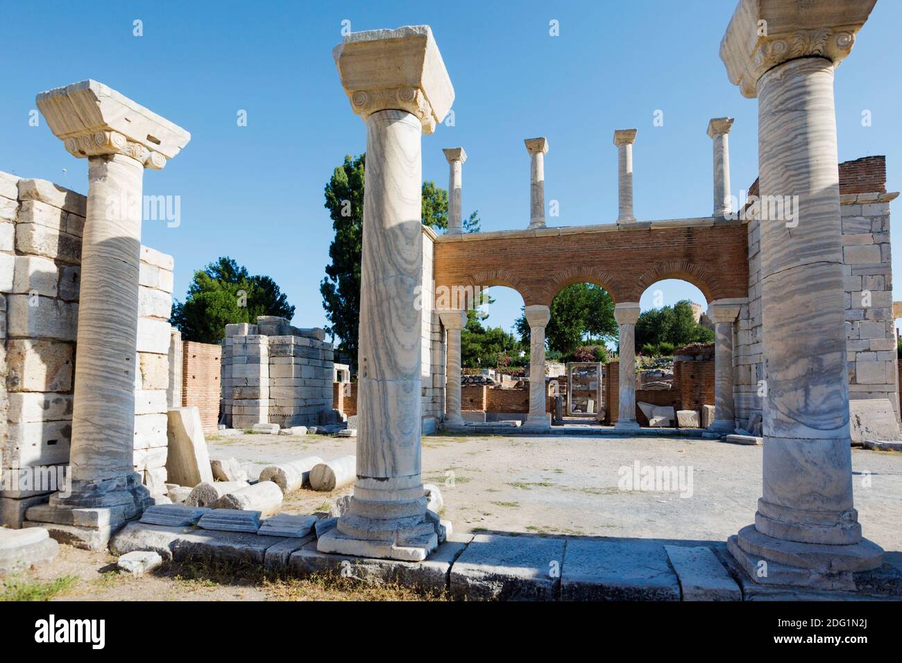 Selcuk, Izmir Province, Turkey. The Basilica of St. John the Evangelist. Stock Photo