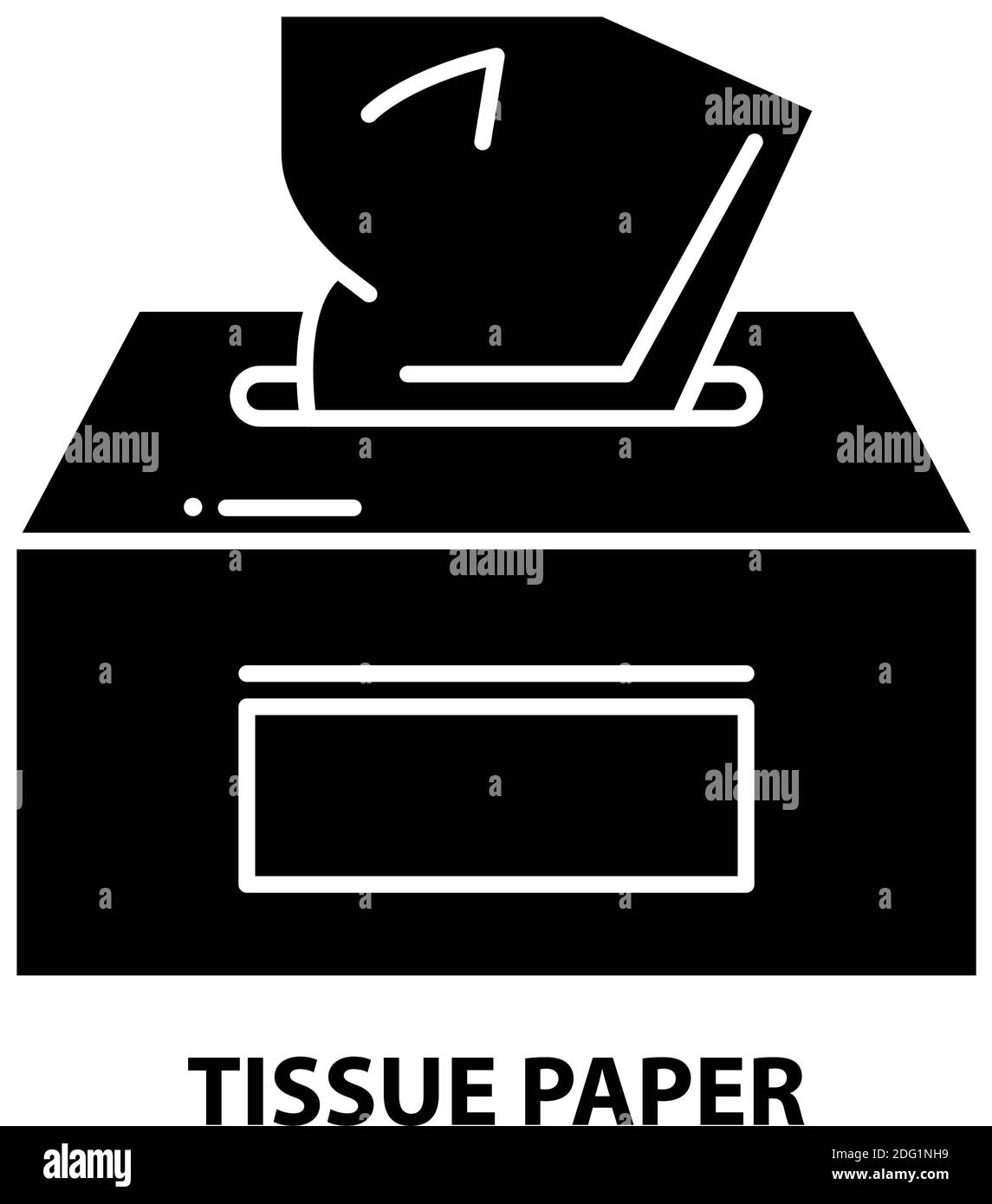 tissue paper icon, black vector sign with editable strokes, concept illustration Stock Vector