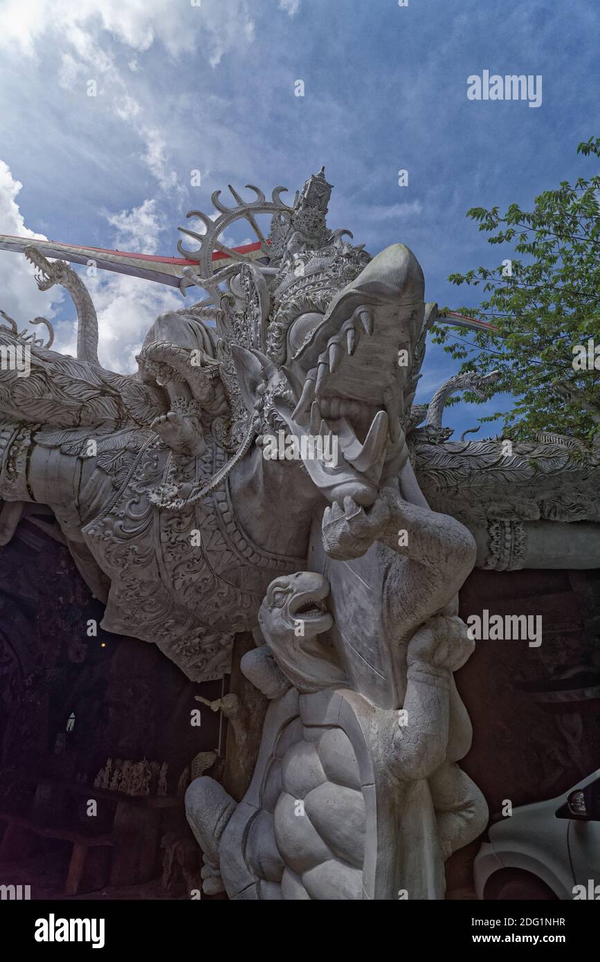 Roadside granite and marble statue and decoration centre Bali, Indonesia Stock Photo