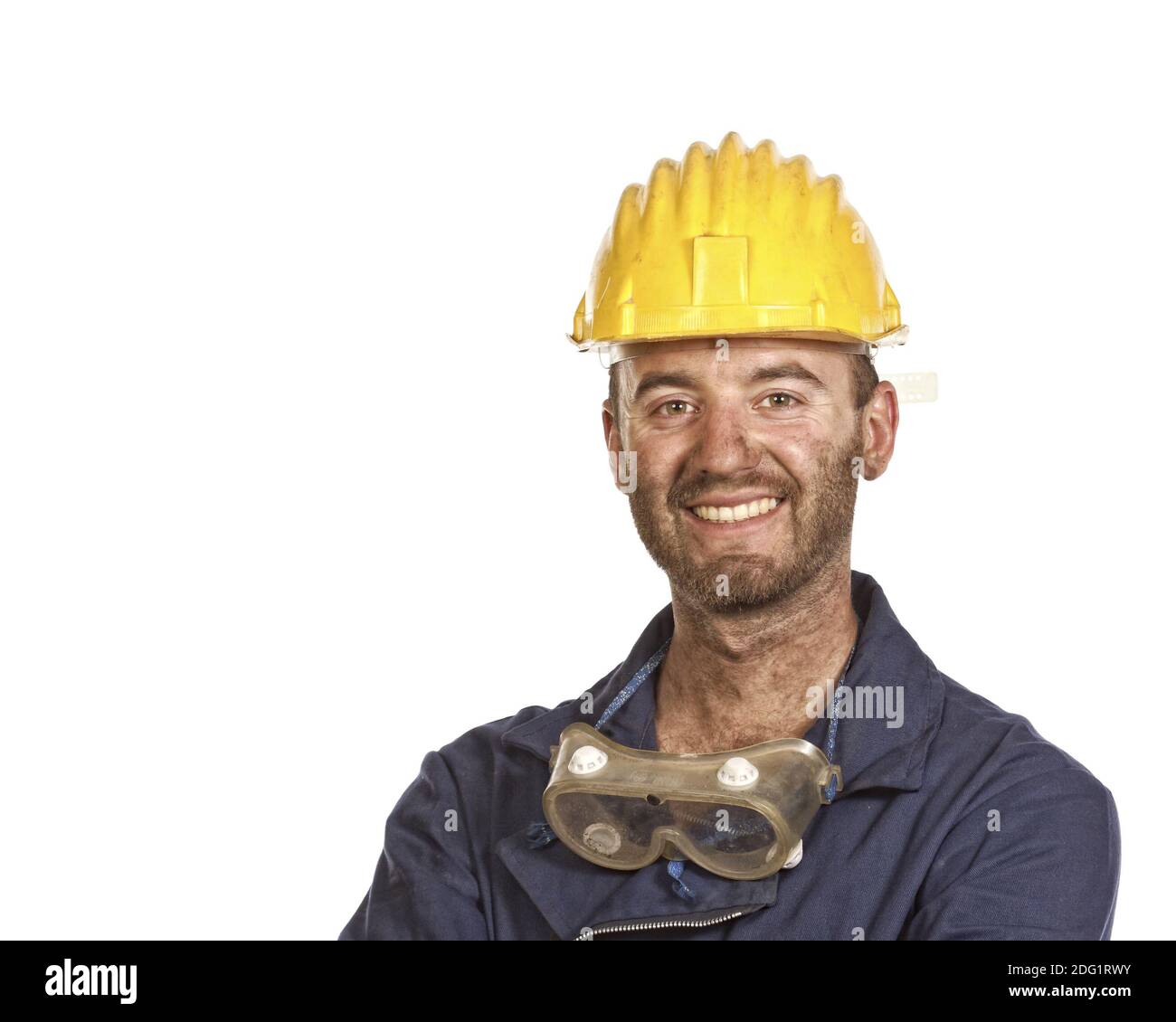 Young labourer portrait Stock Photo
