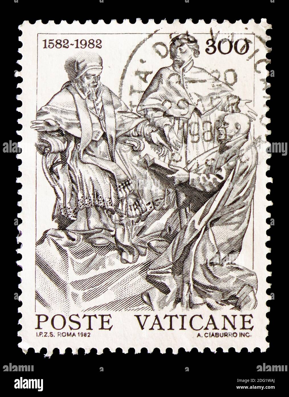 MOSCOW, RUSSIA - AUGUST 18, 2018: A stamp printed in Vatican shows Monument  to Gregory XIII, 4th centenary of the reform of the Gregorian calendar ser  Stock Photo - Alamy