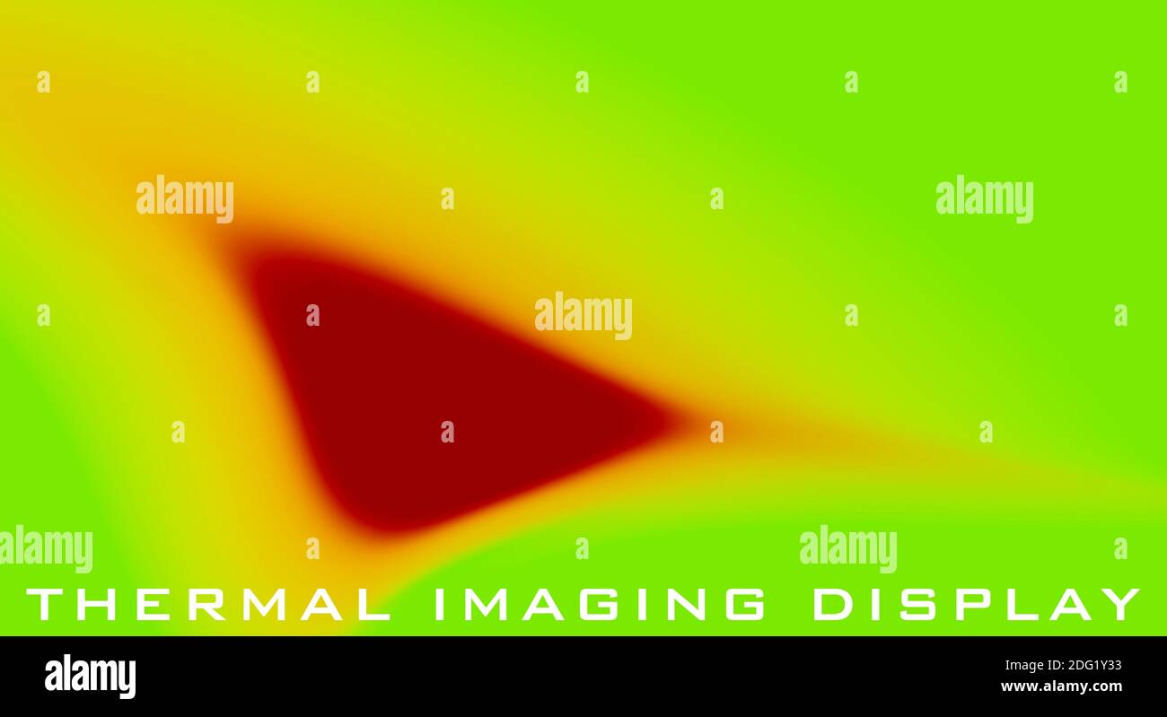 Abstract color spot on display of thermal imager camera. Vector graphics Stock Vector