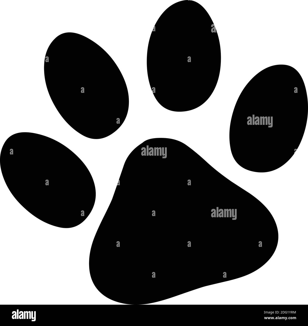 Paw vector vectors Black and White Stock Photos & Images - Alamy