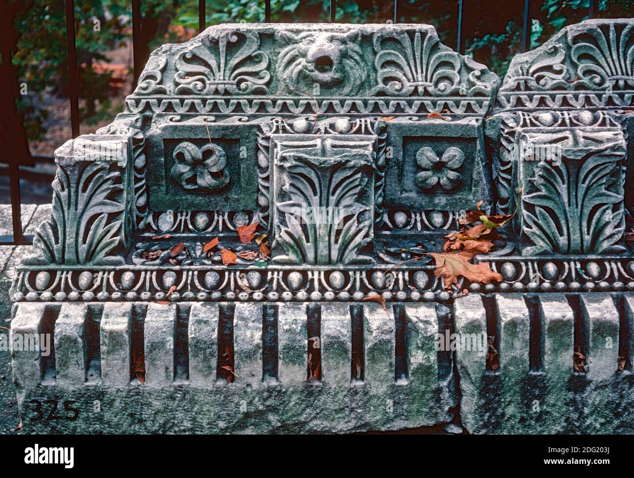 remains of entablature, Istanbul Archaeological Museum, Istanbul, Turkey Stock Photo