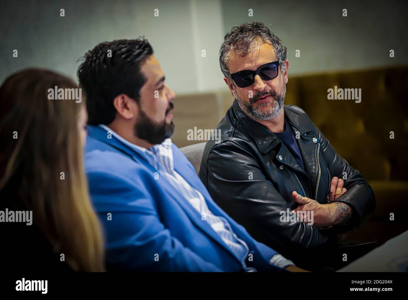 Ismael Fuentes or ‘Tito’ member of the Molotov band during a press conference prior to his presentation as a soloist with his production ‘Poseidrunk’, a conceptual album-book on December 5, 2020. © (Photo By Luis Gutierrez / Norte Photo)  Ismael Fuentes o  ‘Tito’ integrante de la banda Molotov durante una rueda de prensa previo a su presentacion como solista con su produccion  ‘Poseidrunk’ un disco-libro conceptual el 5 de diciembre 2020.  © (Photo By Luis Gutierrez/Norte Photo) Stock Photo