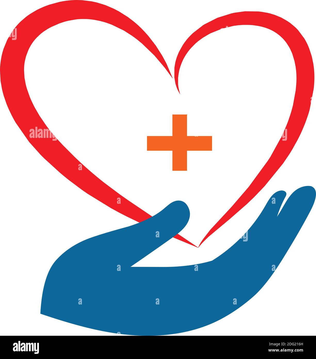 Heart Care - Logo Vector Illustration Stock Vector Image & Art - Alamy