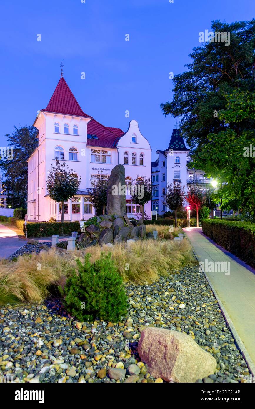 Binz, Germany. 05th Aug, 2020. View of the Pension Haus Colmsee in the climatic health resort Binz on the island of Rügen. The pension is family run since 1920. Credit: Stephan Schulz/dpa-Zentralbild/ZB/dpa/Alamy Live News Stock Photo