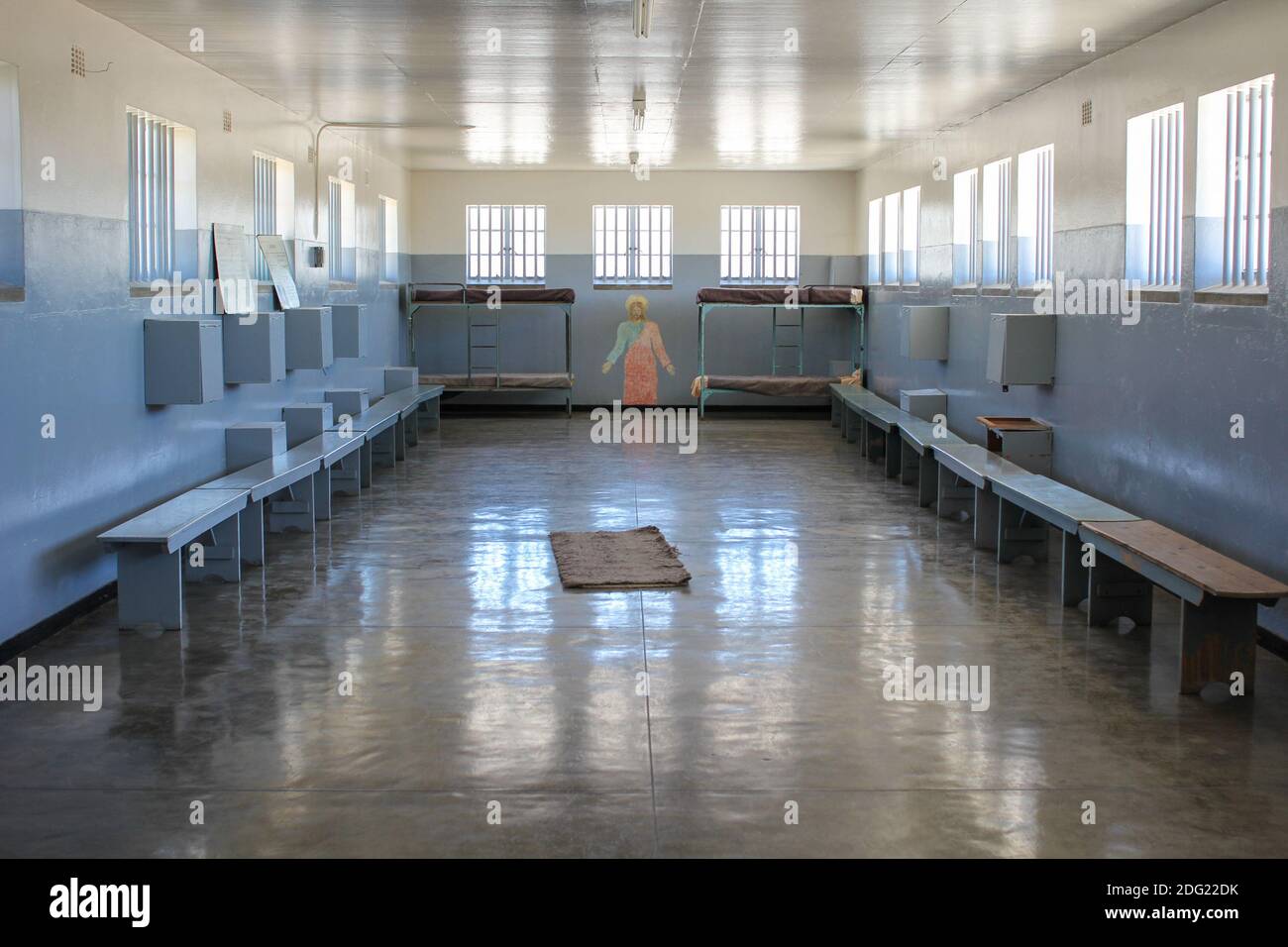 Prison Cell of Robben Island Prison Stock Photo