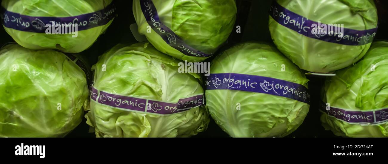Lettuce on display at farmers market Stock Photo Alamy