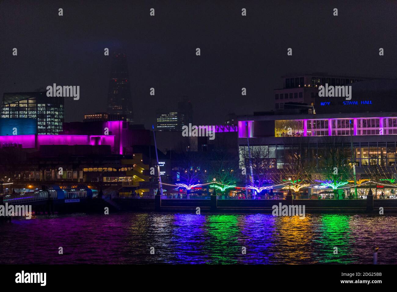 London, UK.  7 December 2020. Illuminations on show during the preview of “Winter Light” presented by Southbank Centre.  Over 15 artworks and new illuminated commissions by a range of leading international artists are on display around the site’s buildings and the Riverside Walk until the end of February 2021. Credit: Stephen Chung / Alamy Live News Stock Photo