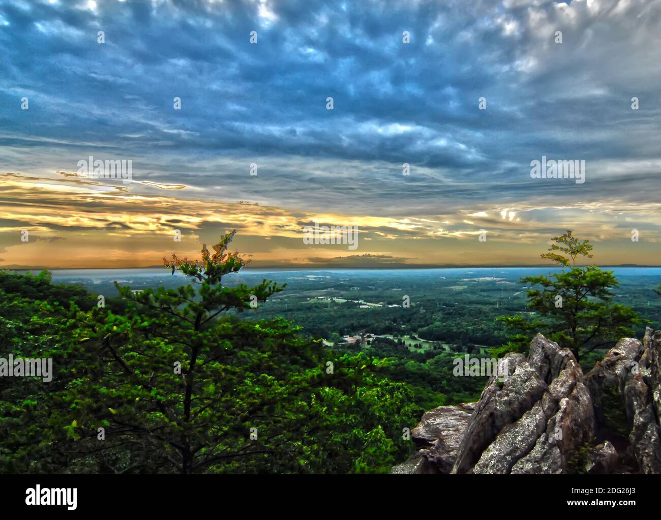 Beautiful scenery from crowders mountain in north carolina Stock Photo