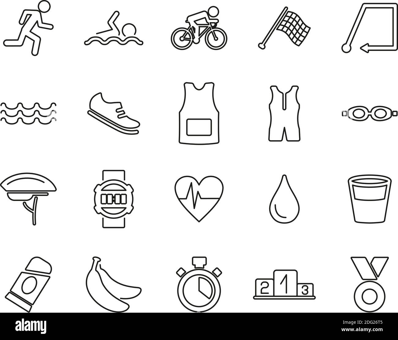 Triathlon swim start Stock Vector Images - Alamy
