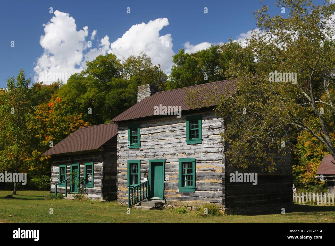 Hawkins House Log Cabin at Caesar's Creek Pioneer Village. Caesar Creek State Park, Harveysburg