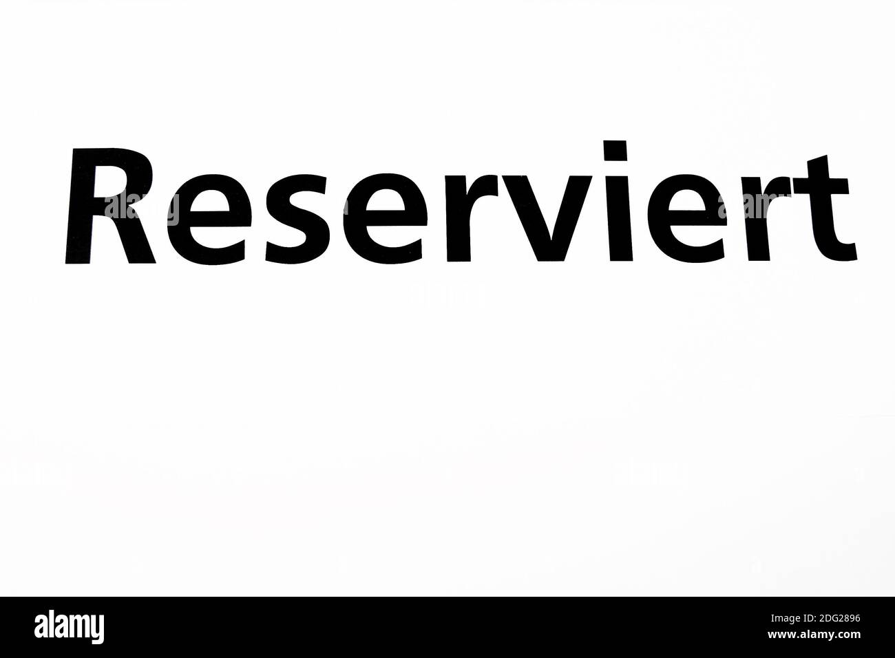 Reserviert hi-res stock photography and images - Alamy