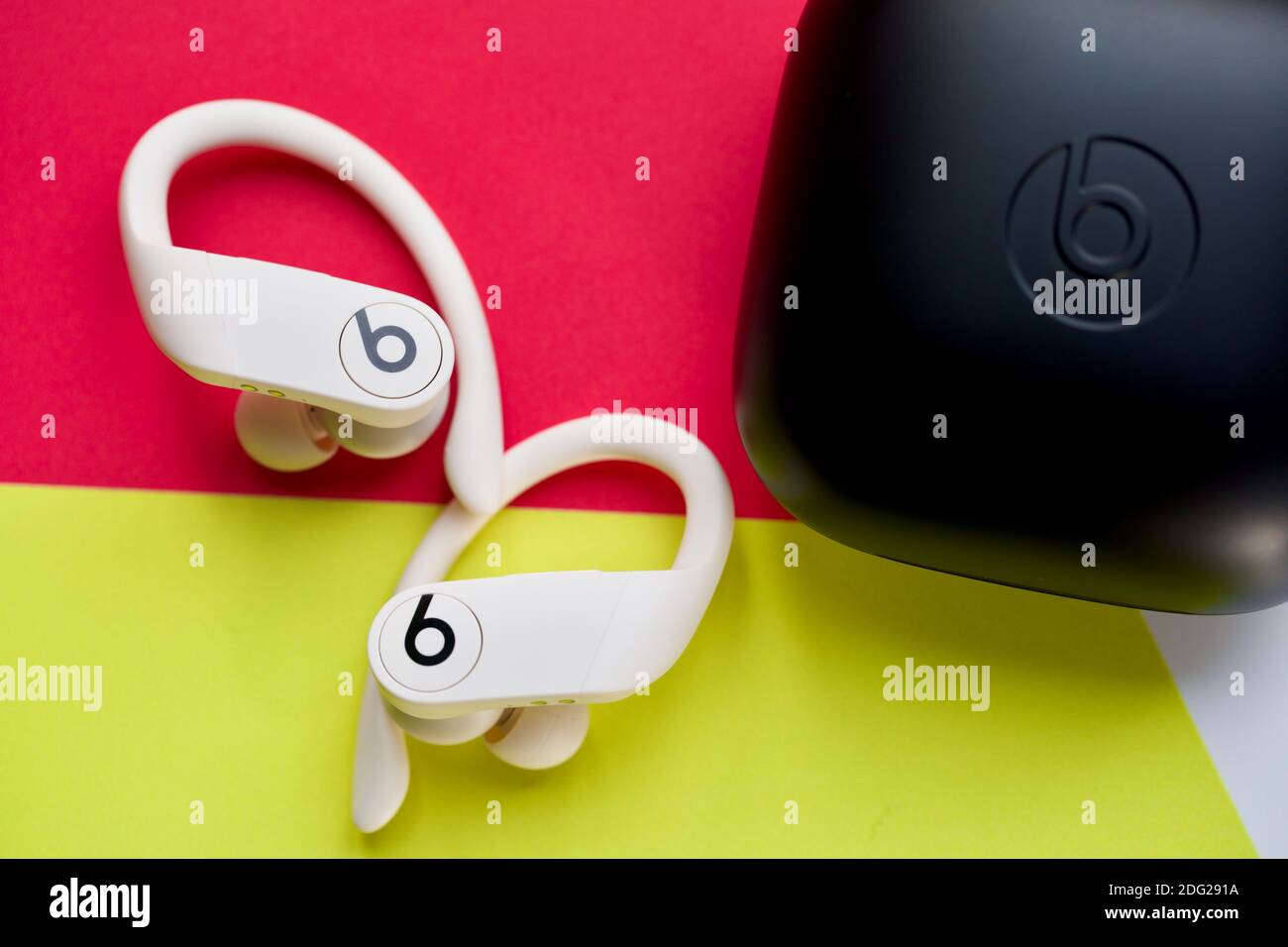 Powerbeats Pro True Wireless Bluetooth In-Ear Sport Headphones Stock Photo
