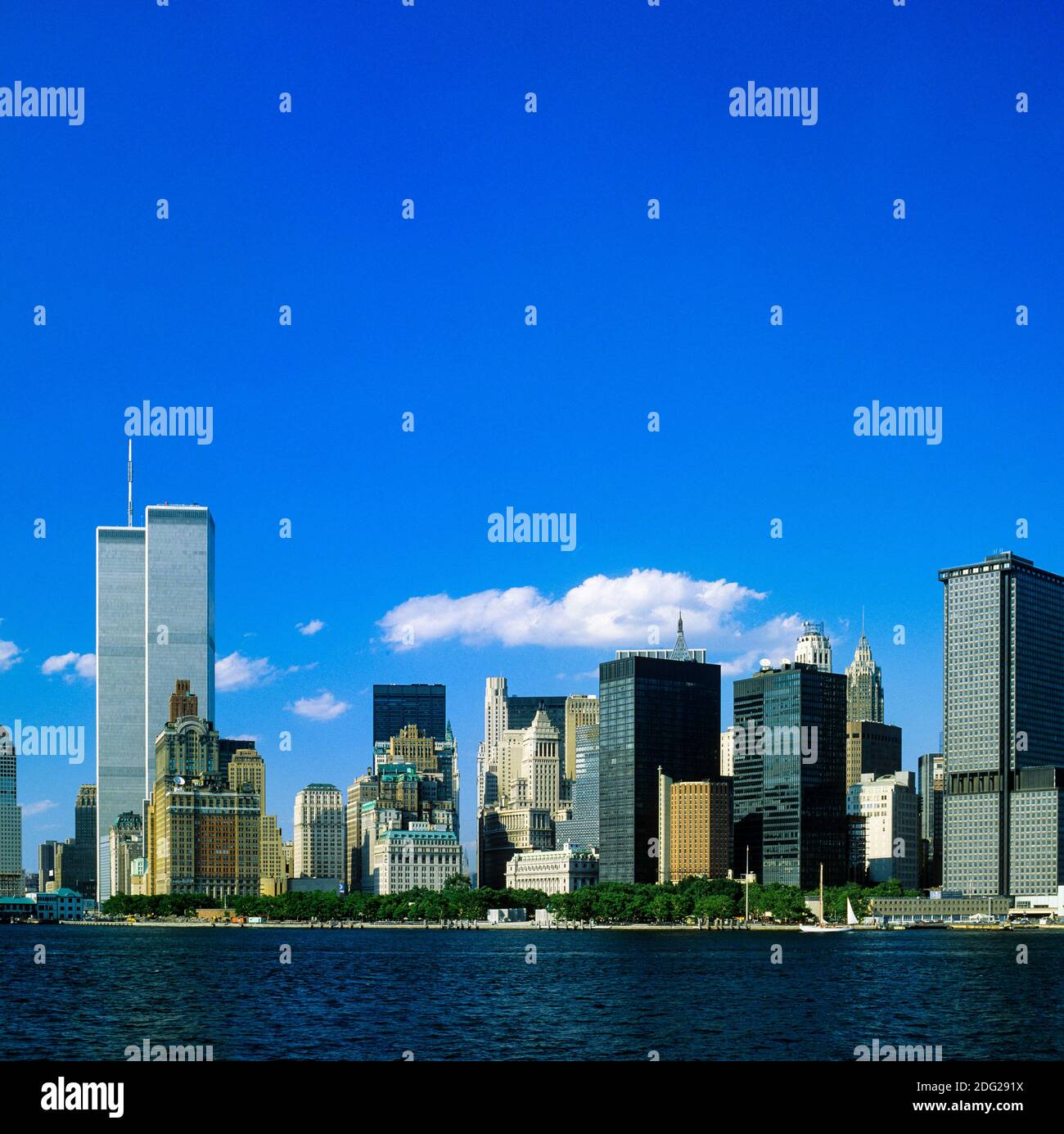 New York 1985, lower Manhattan skyline, WTC World Trade
