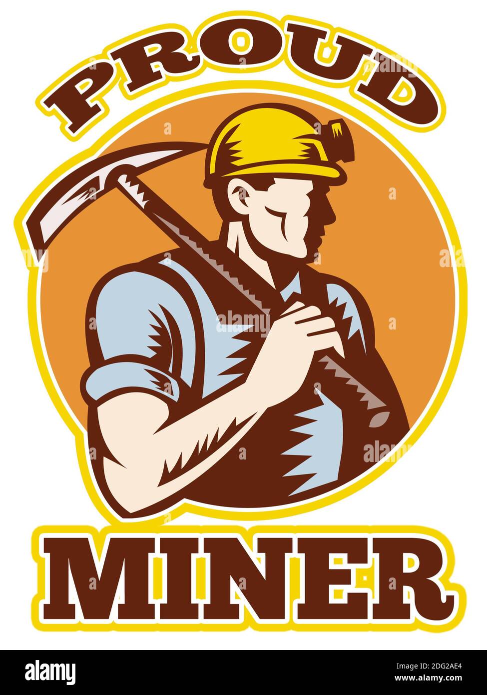 Coal miner pick axe retro Stock Photo Alamy