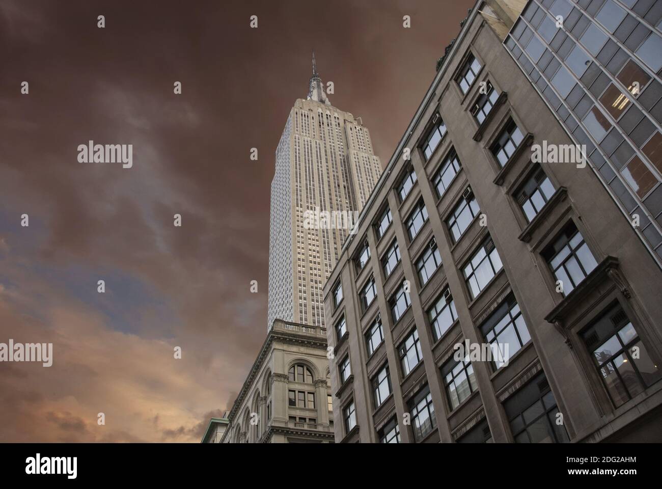 Dramatic Sky over New York City Skyscrapers Stock Photo - Alamy