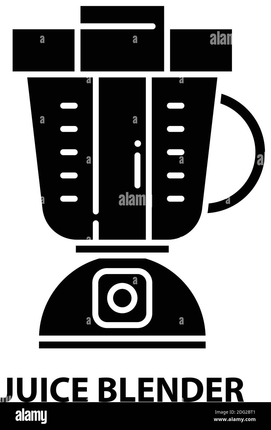 juice blender icon, black vector sign with editable strokes, concept