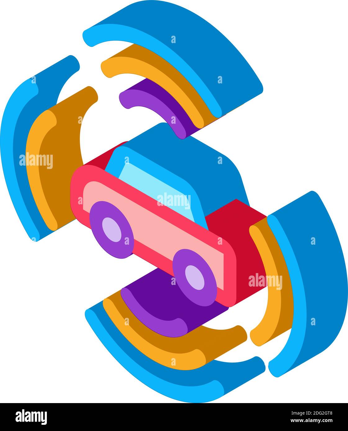 car signalization isometric icon vector illustration color Stock Vector ...