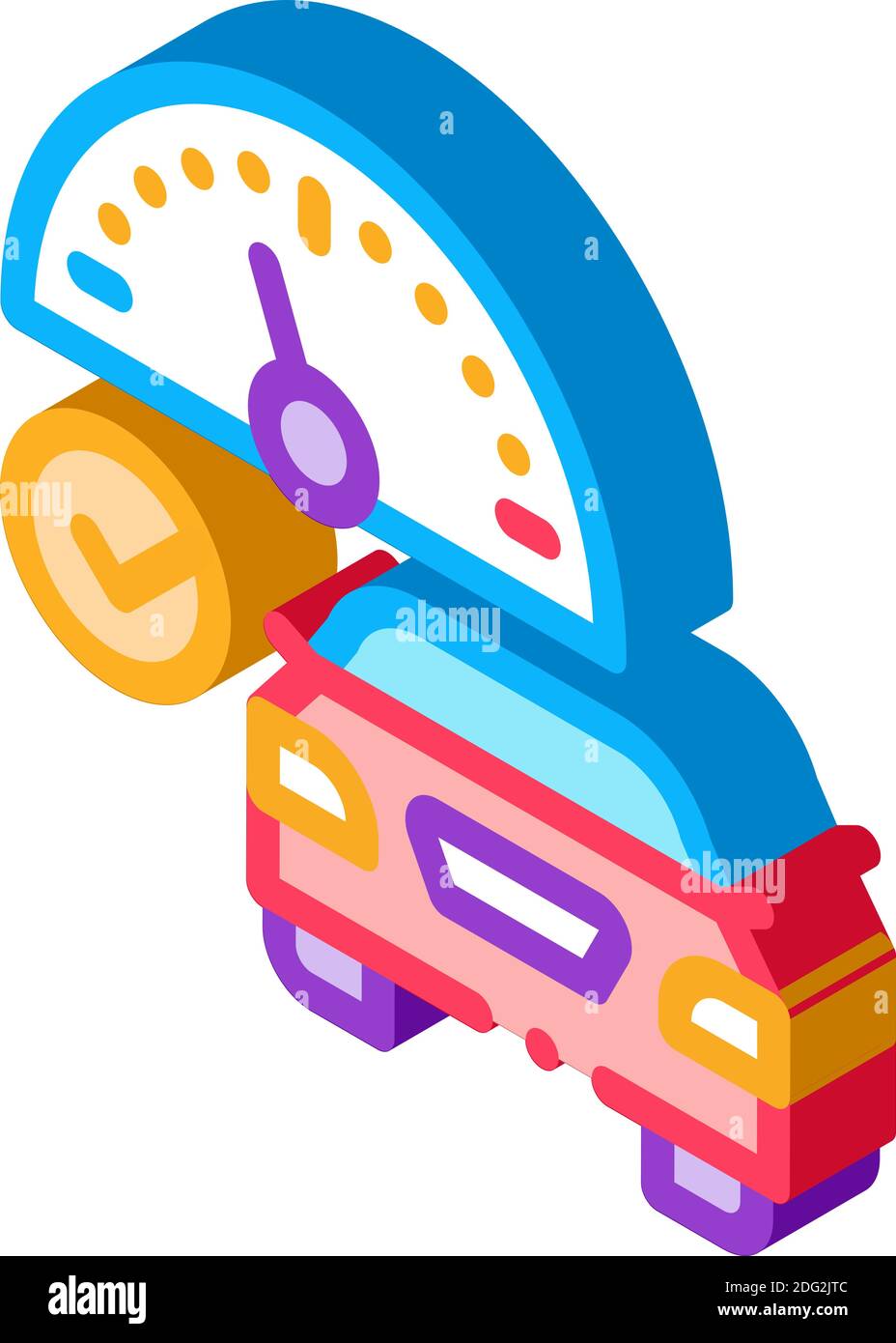speed control isometric icon vector illustration color Stock Vector ...