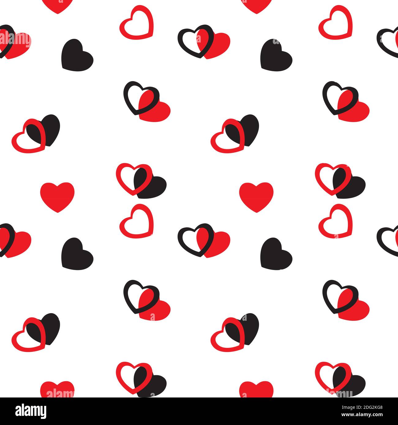 Heart love seamless pattern background. illustration Stock Photo
