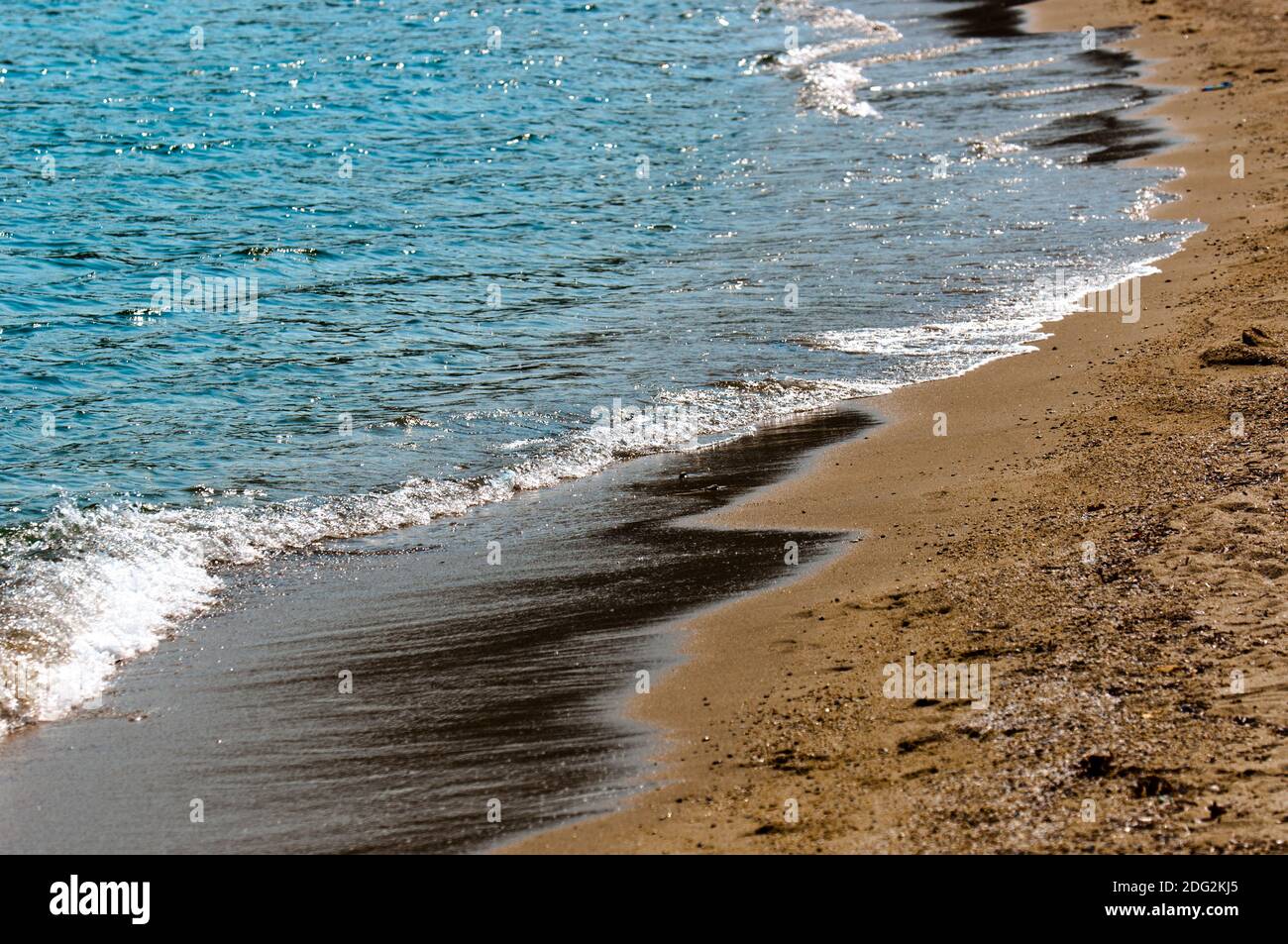 Tanquil scene at the shores of a sea Stock Photo