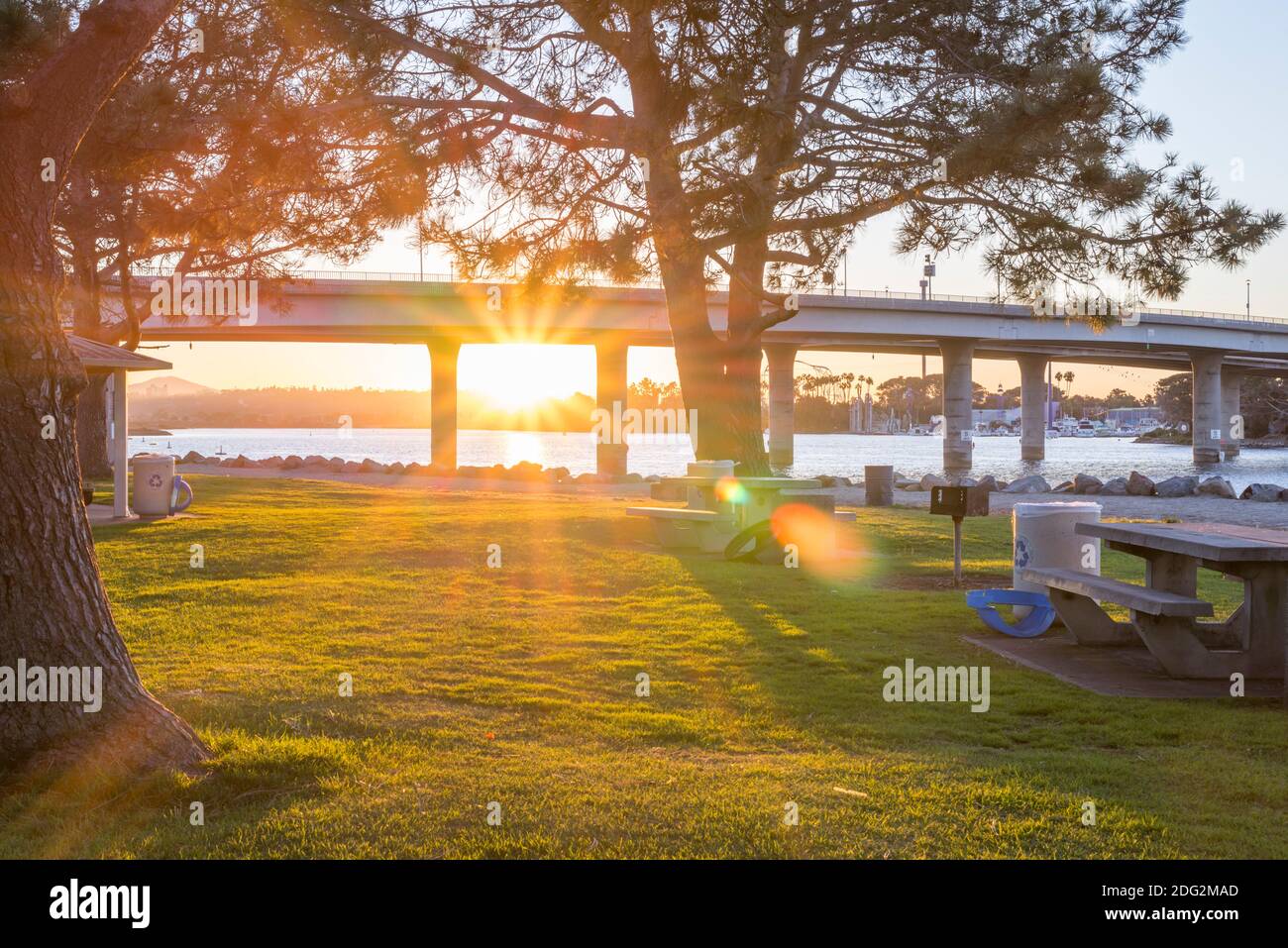November morning at Mission Bay Park. San Diego, CA, USA. The Ingraham