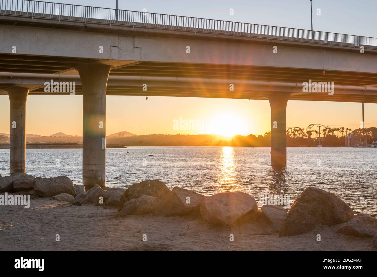 November morning at Mission Bay Park. San Diego, CA, USA. The Ingraham