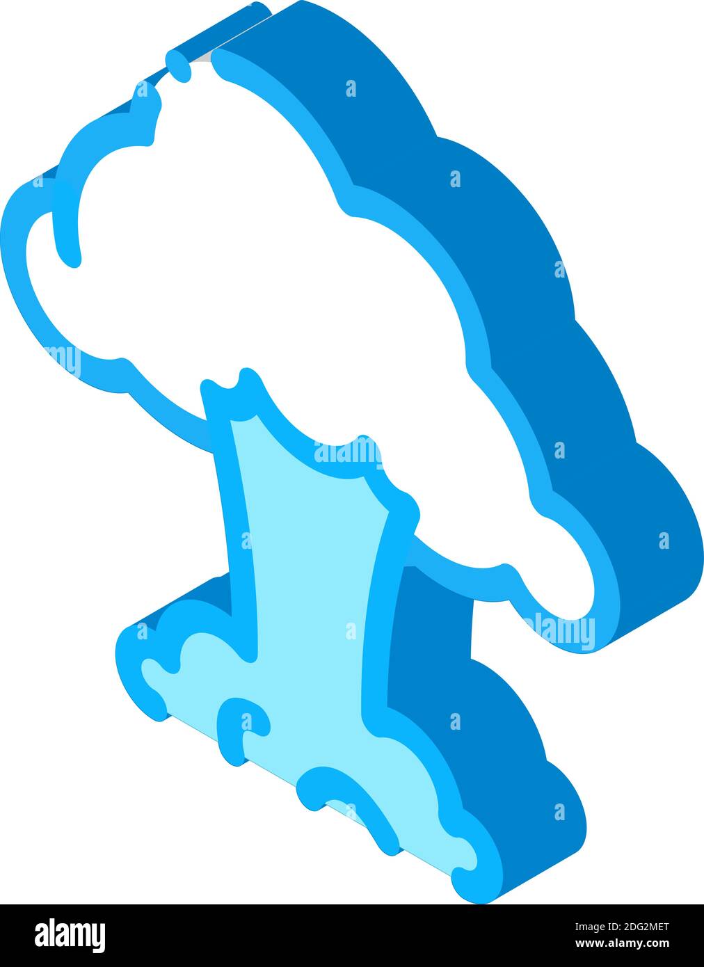 explosion cloud isometric icon vector illustration color Stock Vector