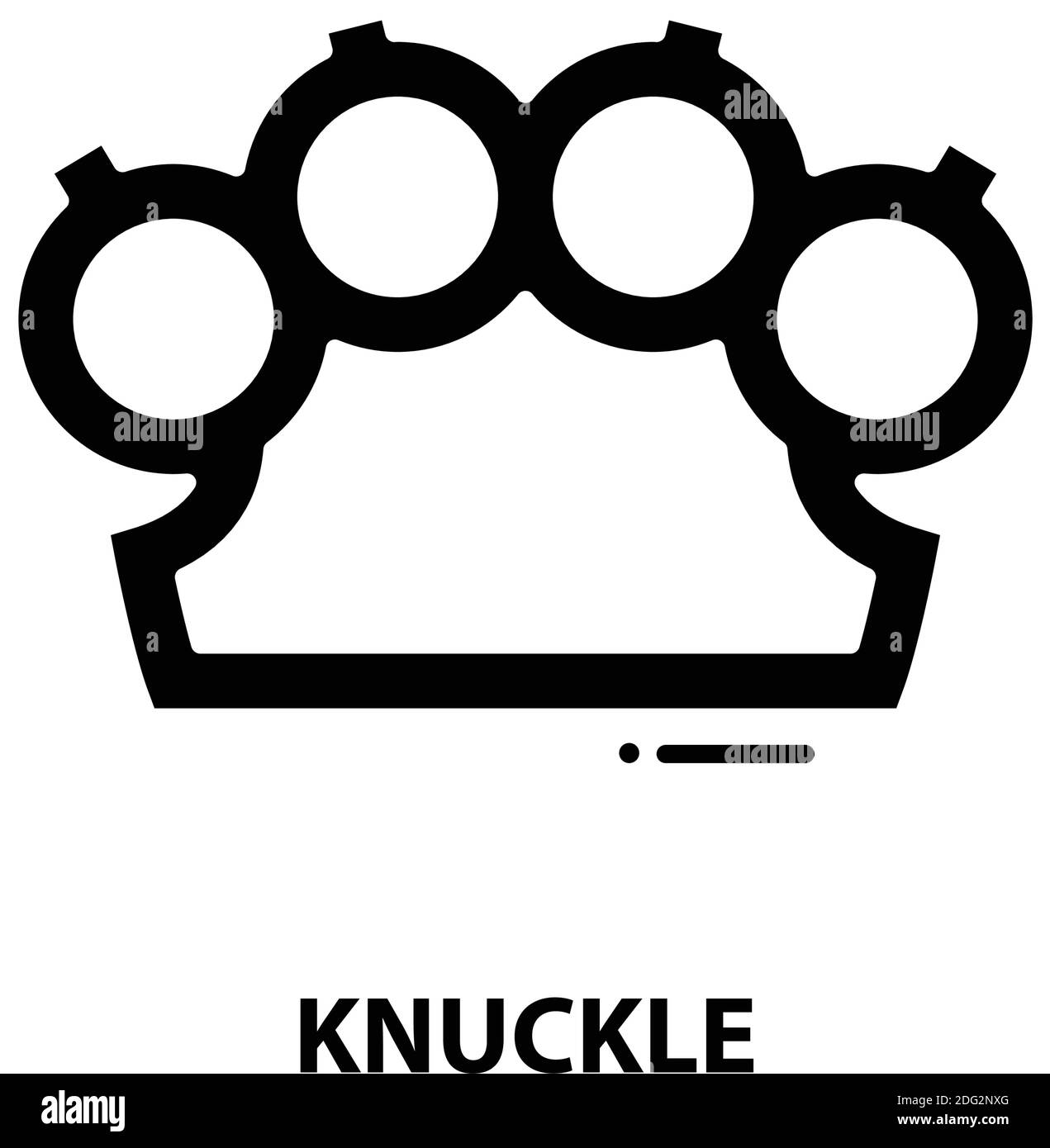 knuckle icon, black vector sign with editable strokes, concept illustration Stock Vector