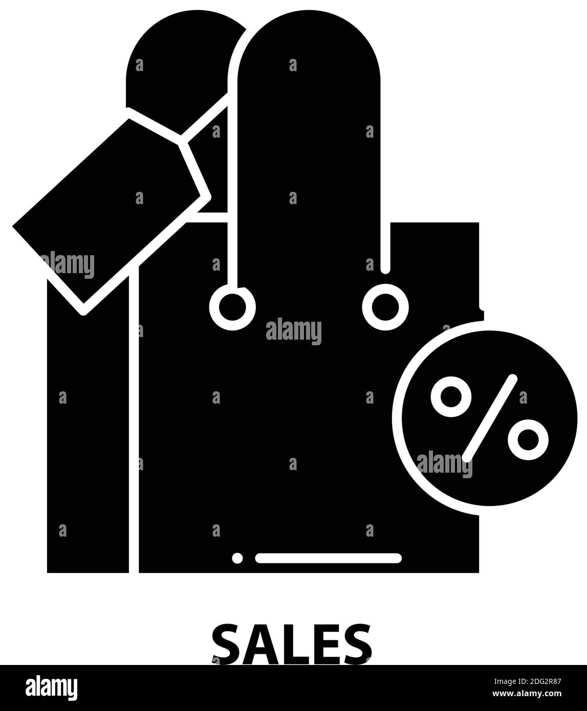 sales icon, black vector sign with editable strokes, concept ...